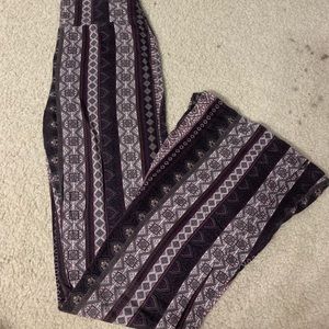 Patterned Bootcut Pants
